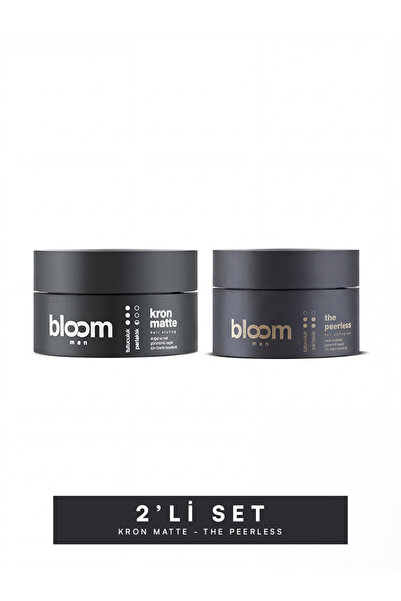 Bloom Man Bloom Series Erkek Saç Şekillendirici 2’li Wax Set | Kron Matte Wax...