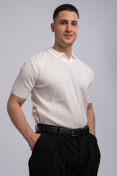 Kliff Erkek Fitilli Polo Yaka Triko