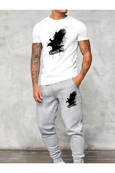 LAVİTTA Printed Sweatpants and T-Shirt - Jogger Pants T-Shirt Bottom Top Swea...