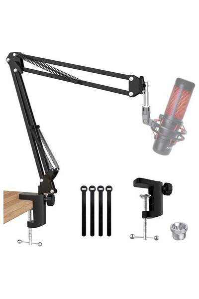 Arabest حامل ذراع ميكروفون، ذراع تعليق قابل للتعديل، حامل ميكروفون مكتبي، مع ...