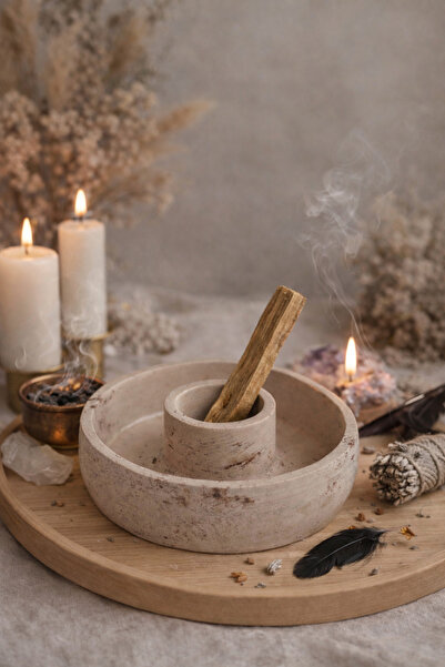 Lethe Design Beton Palo Santo Tütsülük – Minimal Dekoratif Tütsü Standı