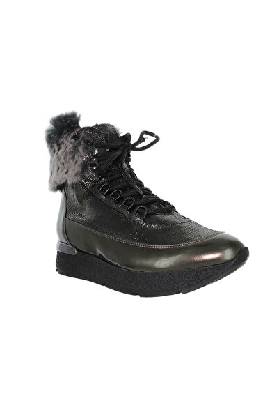 HÖGL Ghete damă - Cizme de zăpadă - mărime 36 - Verde khaki piele lăcuită - I...