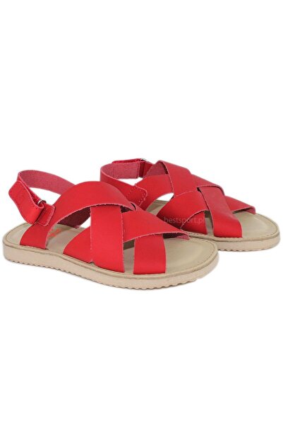 bibi Lou Children's Sandals - Brazilian Design - size 31 - Red Leather - Lace...