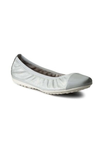 Geox Children's Ballet Flats - Piuma Ballerine - size 29 - Pearl silver Leath...