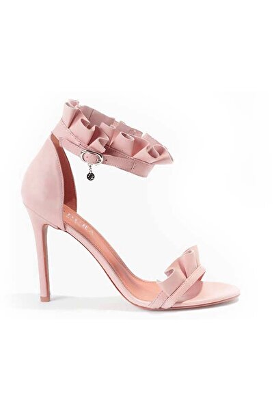 BADURA Women's Sandals - Elegant Stiletto Heel - size 39 - Pink Genuine Leath...