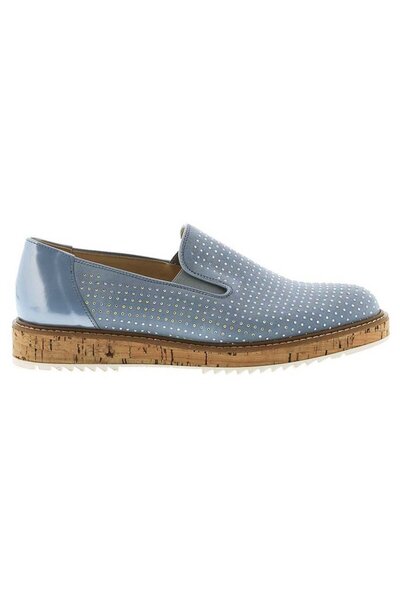 GABOR Women's Espadrilles - Slip-on - size 39 - blue Genuine Leather - Flat S...