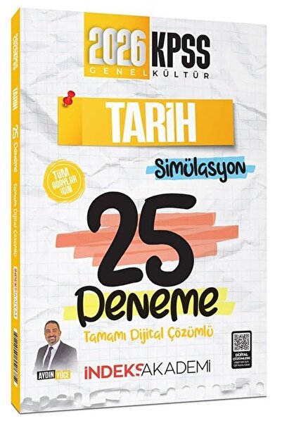 Delixa İndeks Akademi 2026 KPSS Tarih Simülasyon 25 Deneme Çözümlü - Aydın Yü...