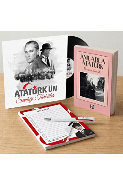 Atatürk’ün Sevdiği Türküler Plak - Anılarla Atatürk - Bloknot ve Kalem / 8683672888118