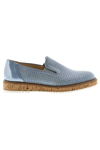 GABOR Women's Espadrilles - Slip-on Metallic - size 36 - Blue Genuine Leather...