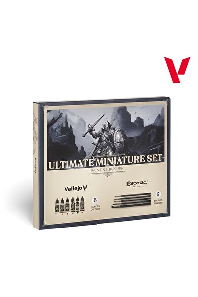 Vallejo 72206 6x18 ml. ve 5xFırça, Ultimate Miniature, Game Color Serisi Mode...