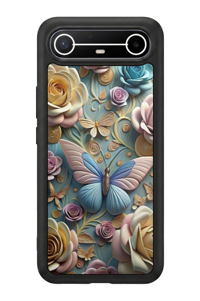 TECNO سبارك سليم 5G متوافق مع مطبوع، أسود مطفي، سيليكون ناعم، واقي، غطاء ممتص...