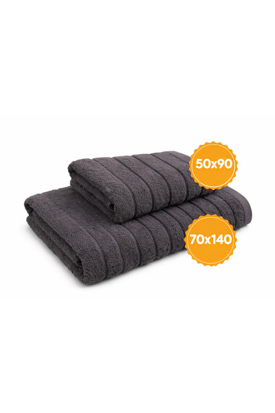 PİAURA 2-Piece Cotton Bathroom Towel Set Soft and Highly Absorbent
