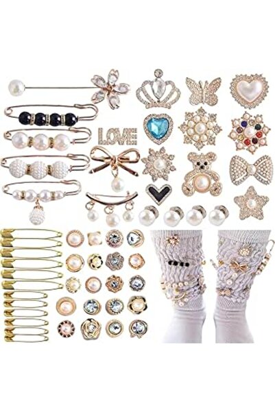 Arabest Socks charms 55 pieces of pins, jewelry charms, brooches, socks acces...