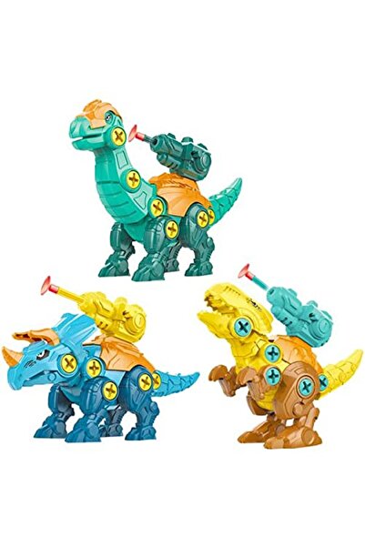 Arabest مجموعة ألعاب ديناصورات قابلة للتفكيك مكونة من 3 قطع، لعبة تجميع تعليم...