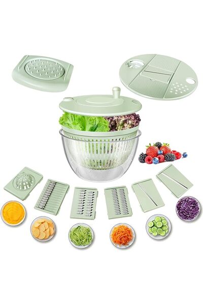 Arabest Salad Spinner Large, Vegetables Fruits Wash Bowl,Lettuce Spinner Past...