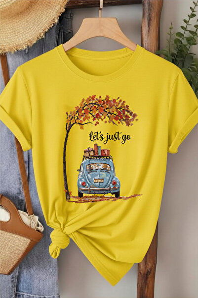 l'eivor تيشيرت نسائي أبيض مطبوع من Lets Go