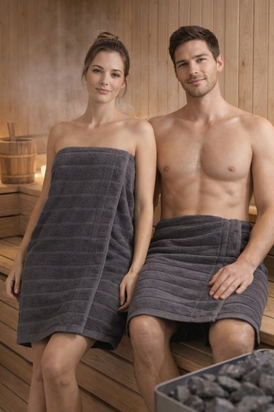 PİAURA 2-Piece Cotton Bathroom Towel Set Soft and Highly Absorbent