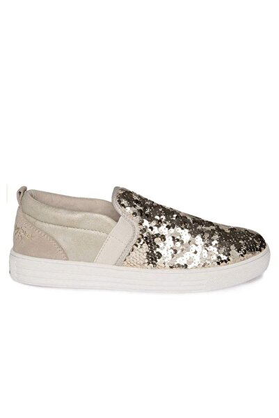 Soccx Pantofi damă - Slip-on cu paiete - mărime 37 - Bej Piele ecologică - uș...