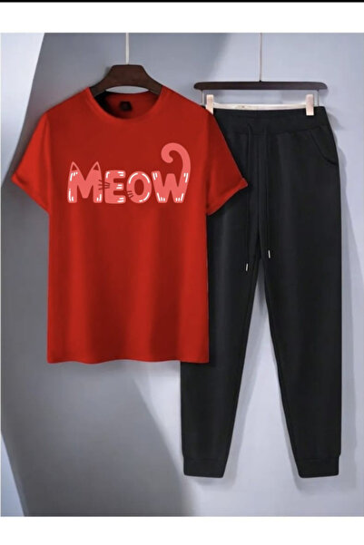 LAVİTTA Meow Printed Oversized Tracksuit Set