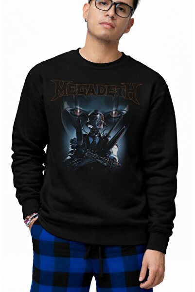 Fuddy Moda سويت شيرت بدون قلنسوة برقبة دائرية للجنسين من Megadeth Thrash Meta...