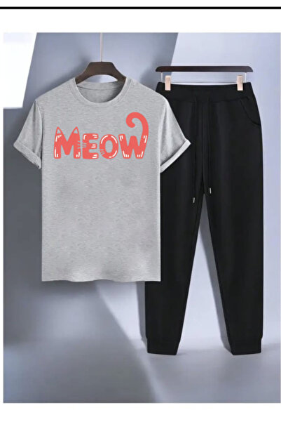 LAVİTTA Meow Printed Oversized Tracksuit Set