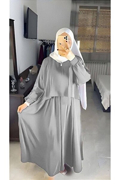 lamaro Women's Double-Layer Casual Dress - Modern Design for Islamic Clothing