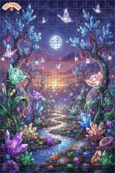 Esranın Dünyası Büyülü Kristal Orman Ahşap Puzzle 250 PARÇA 30x30