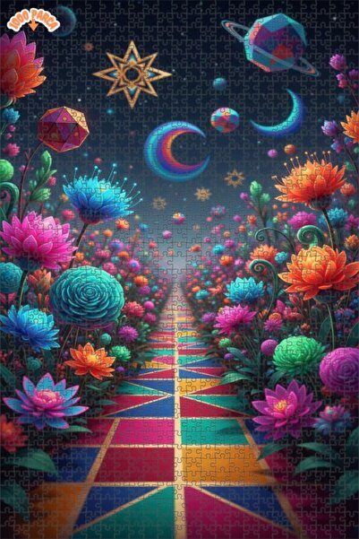 Esranın Dünyası لغز خشبي مصور لمسار الحديقة الرائعة مزدوج الطبقات قطعة مقاس 7...