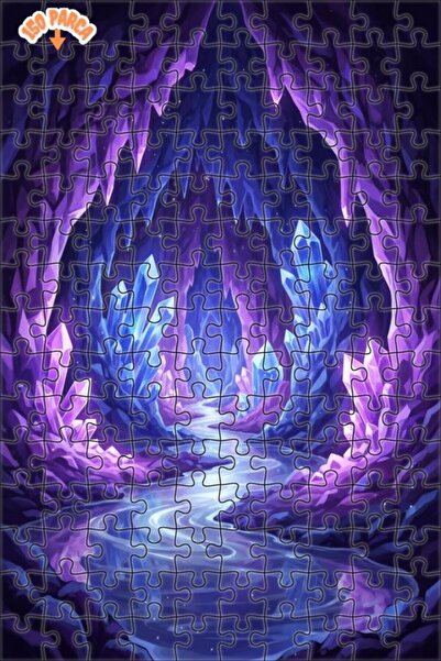 Esranın Dünyası لغز خشبي من كريستال غاردن ريفر آرت مزدوج الطبقات قطعة مؤطرة 1...