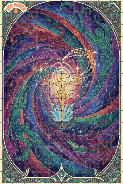 Esranın Dünyası لغز خشبي مؤطر بطبقتين بمظهر لوحة زيتية فنية تجريدية 150 قطعة ...