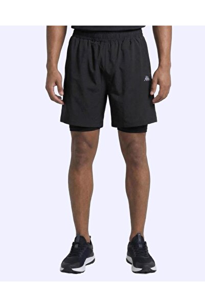 Kappa Edan Short Erkek Siyah Regular Taytlı Şort