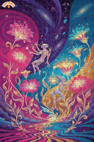 Esranın Dünyası لغز خشبي من نوع جالاكتيك فلاور دانس مكون من مزدوج الطبقات إطا...