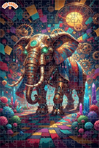 Esranın Dünyası لغز خشبي من بوهر بانك فيل جير آرت مكون من مزدوج الطبقات إطارً...