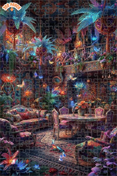 Esranın Dünyası غرفة الحديقة البوهيمية السحرية ذات المظهر الزيتي مزدوج الطبقا...