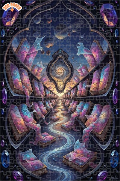 Esranın Dünyası لغز خشبي لعالم المعرفة الفلكية المكون من مزدوج الطبقات إطارًا...