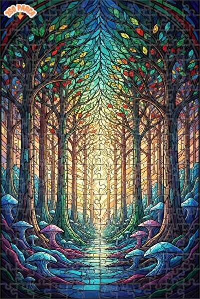 Esranın Dünyası لغز خشبي مؤطر بطبقتين من فن الفسيفساء الغابة السحرية 250 قطعة...