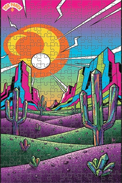 Esranın Dünyası لغز فني خطي بمظهر غرب الصحراء البري من كريستال ديزرت، 250 قطع...