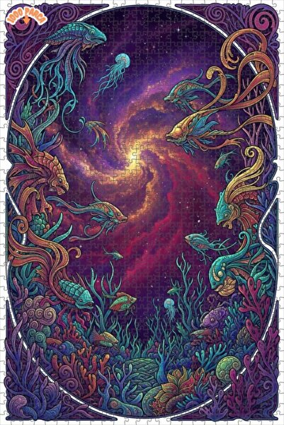 Esranın Dünyası لغز خشبي لحيوانات المحيطات الفلكية مزدوج الطبقات قطعة مع إطار...