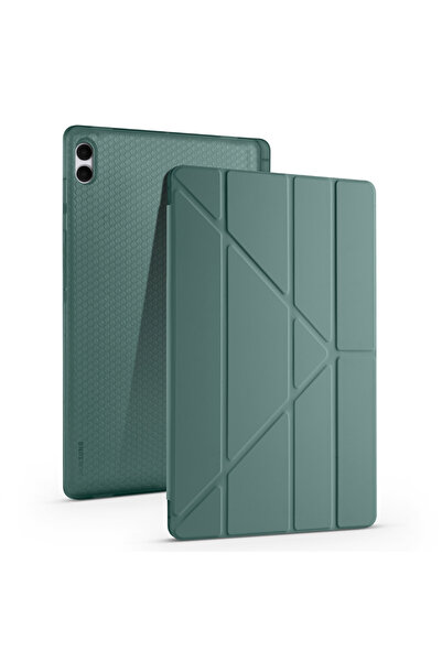 Başkenttekno Samsung Galaxy Tab S11 Ultra Compatible Case Tri-Folding Case wi...