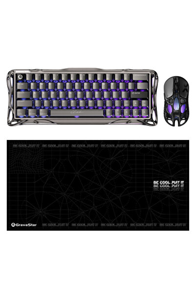 Gravastar V60 Pro Manyetik Kablolu Gaming Klavye, XPro Kablosuz Optik Mouse v...