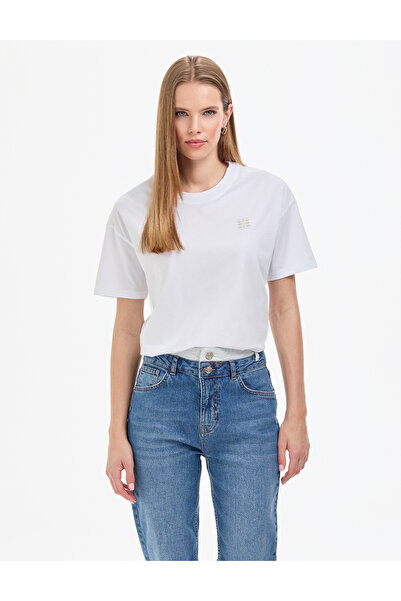 Pierre Cardin White Oversized T-Shirt 50323569-Vr013