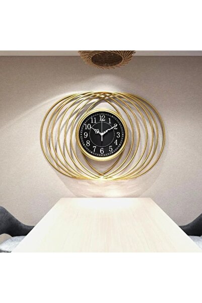 SAHABA ساعة حائط معدنية، ساعة حائط كبيرة الحجم لغرفة المعيشة أو الردهة