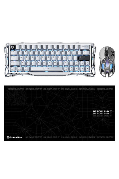 Gravastar V60 Pro Manyetik Kablolu Gaming Klavye, XPro Kablosuz Optik Mouse v...