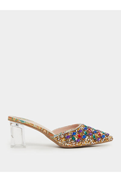 Take Two By Styli Embellished Transparent-Heel Sandals