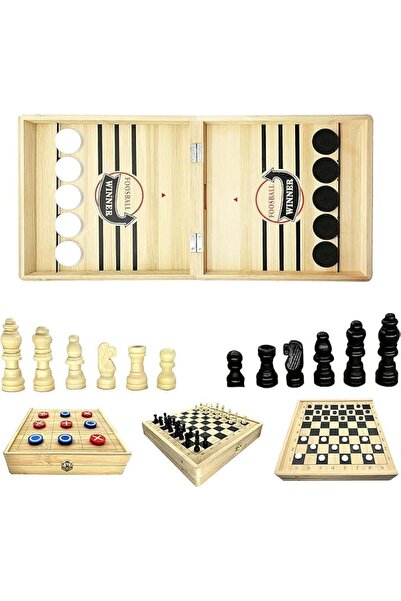 Arabest مجموعة ألعاب سلينغ باك 4 في 1، مجموعة سوبر وينر سلينغ باك، شطرنج، دام...