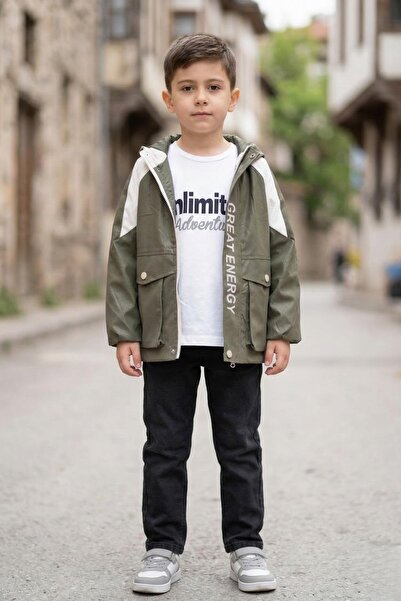 Pina Kids Αγόρι με κουκούλα Nova ελαφρύ Παντελόνι από χτενισμένο βαμβάκι Τριπ...