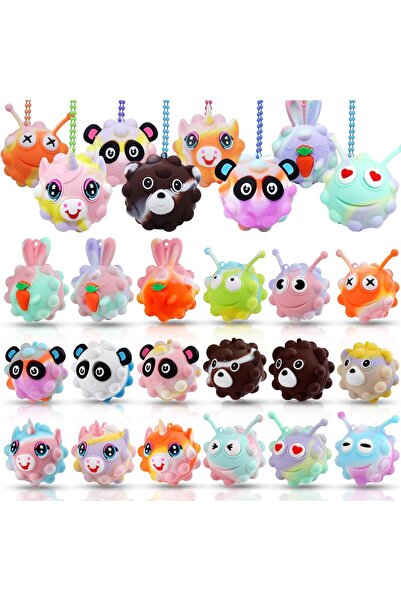 Arabest 18-Pack Animal Pop Fidget Balls, Easter Basket Stuffers & Egg Fillers...