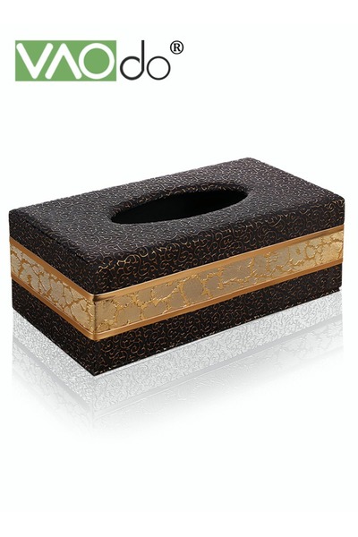 VAODO حامل مناديل جلد بتصميم أنيق، مناسب للاستخدام في أماكن متعددة، 24 × 12.5...