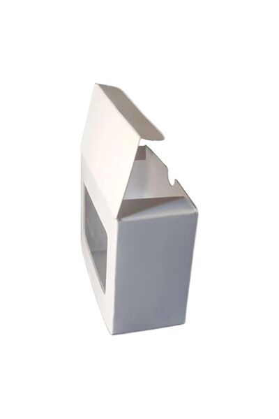 OEM Set de 50 de cutii albe cu fereastră, 6,5x5x3cm