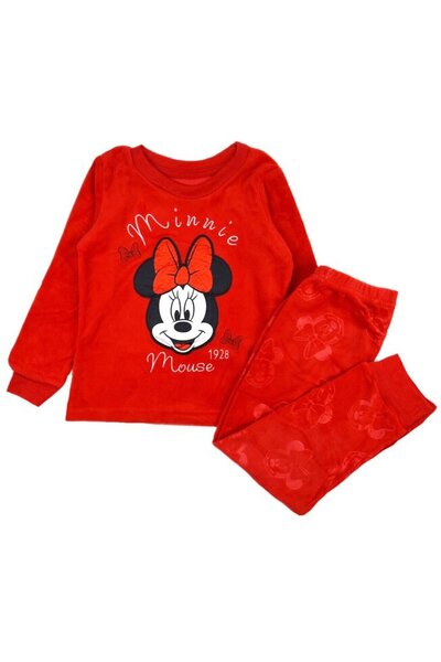Minnie Mouse Pijama din velur, mânecă lungă, poliester, 1928, roșu